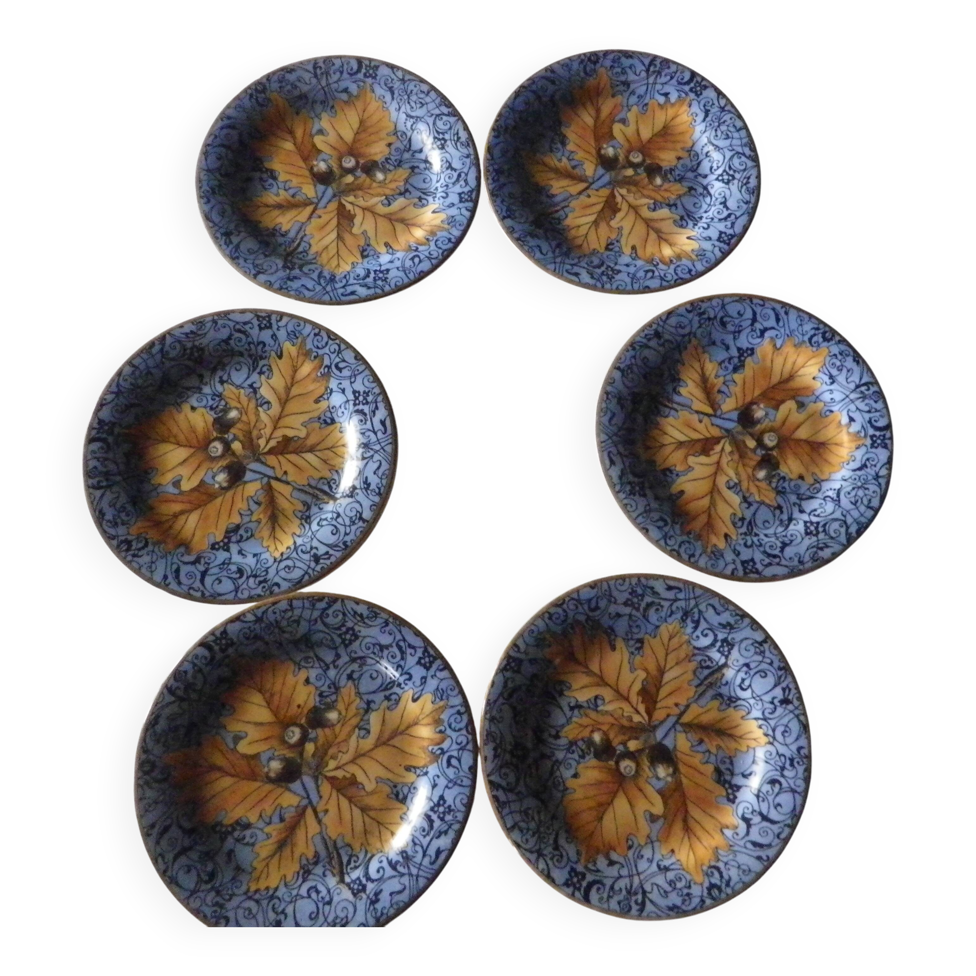 6 assiettes à dessert Gien