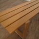 Vintage wooden slat bench 1970