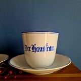 Set of two cups and saucer art deco style