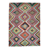 Kilim berbère vintage, Explosion de couleurs et charme artisanal, 166x230Cm