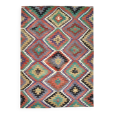 Kilim berbère vintage, Explosion de couleurs et charme artisanal, 166x230Cm