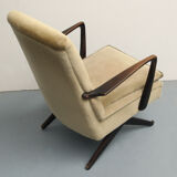 1950s scissor armchair in velvet