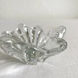 Vintage 70s organic shaped crystal ashtray