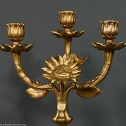 Paire de candélabres en régule doré et onyx – 1940