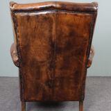 Sheep leather armchair + ottoman