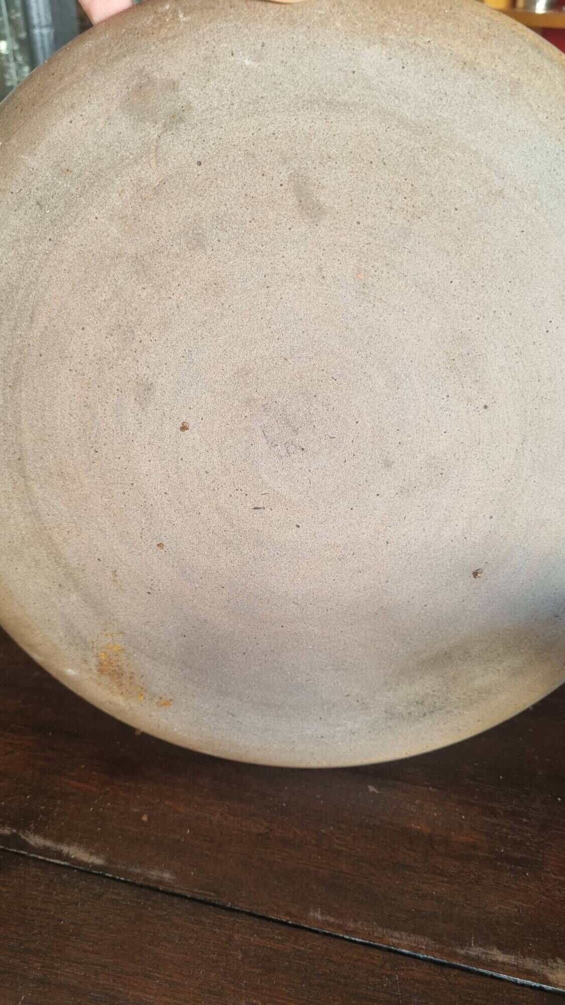 Large pie or cheese dish in stoneware