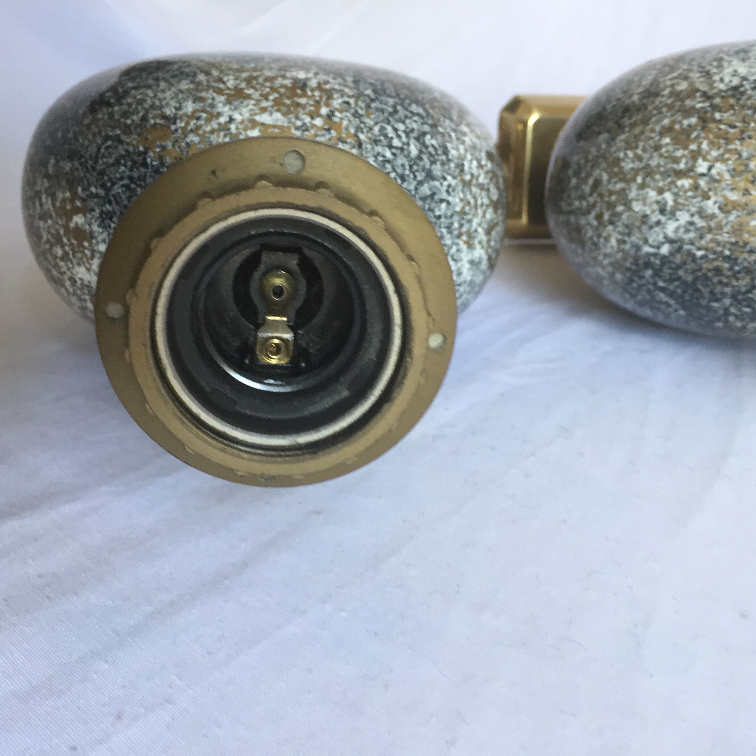 Pair of French 70s lamps Philippe Barbier style