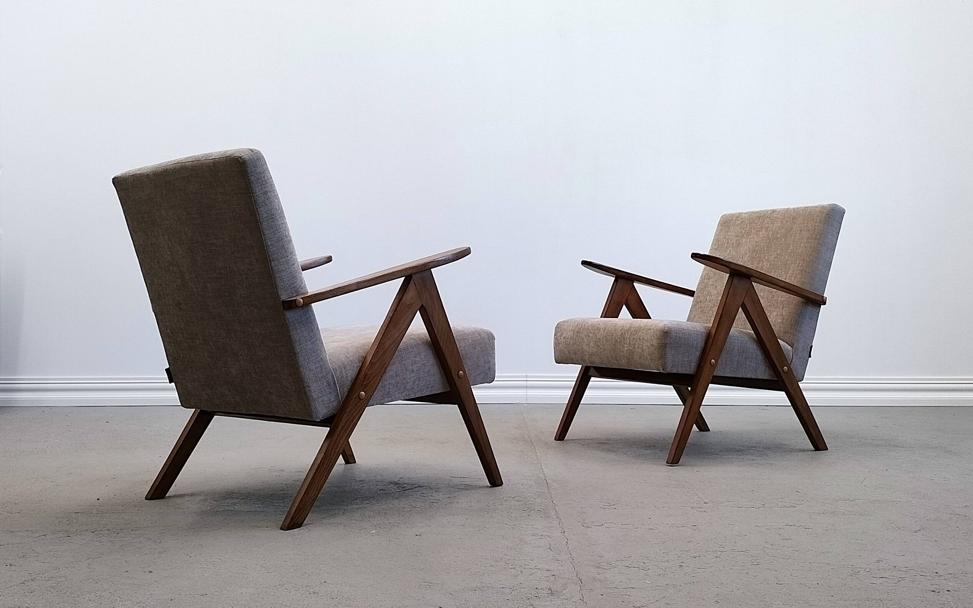 1960 Mid Century Easy Chair Model B 310 Var in Gray