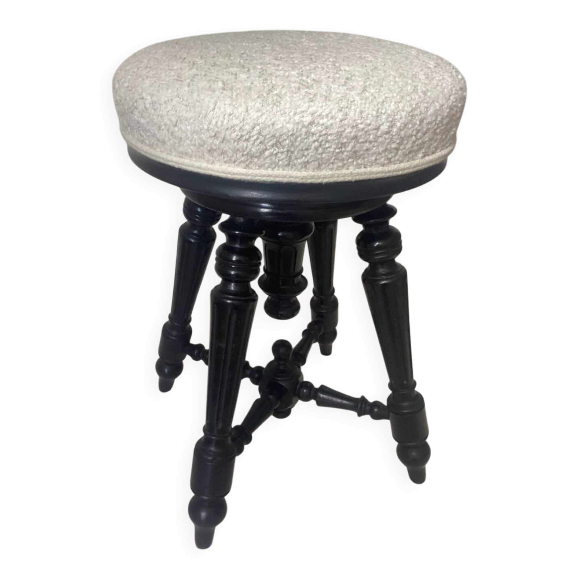 Reupholstered piano stool