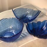 Vintage fruit cups leaf shape - royal blue