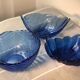 Vintage fruit cups leaf shape - royal blue