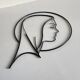 Vintage modernist wall decoration image of Saint.