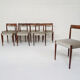 Set of eight rosewood dining chairs by Lubke, Germany 1960's