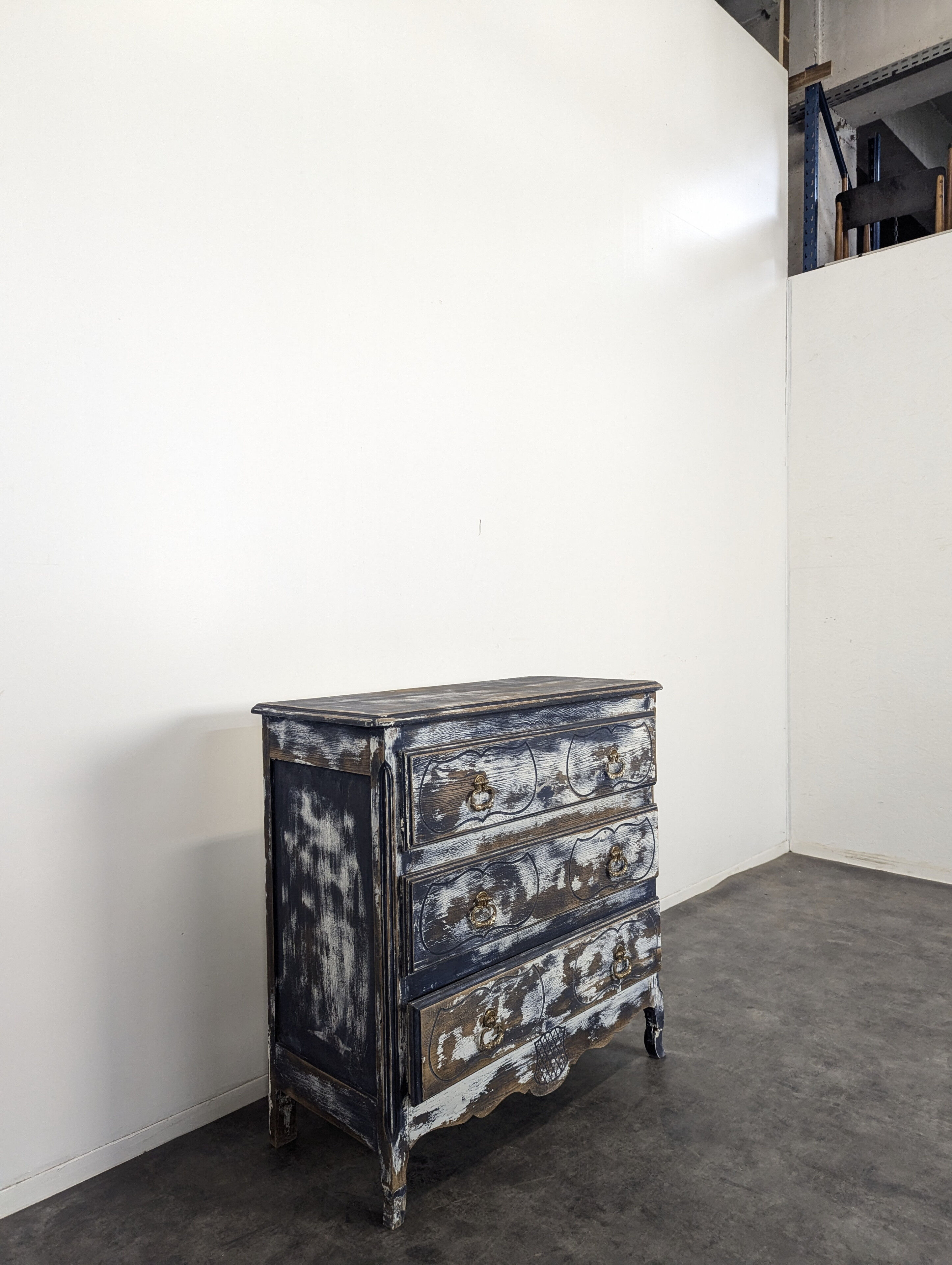 Louis XV style patinated chest of drawers