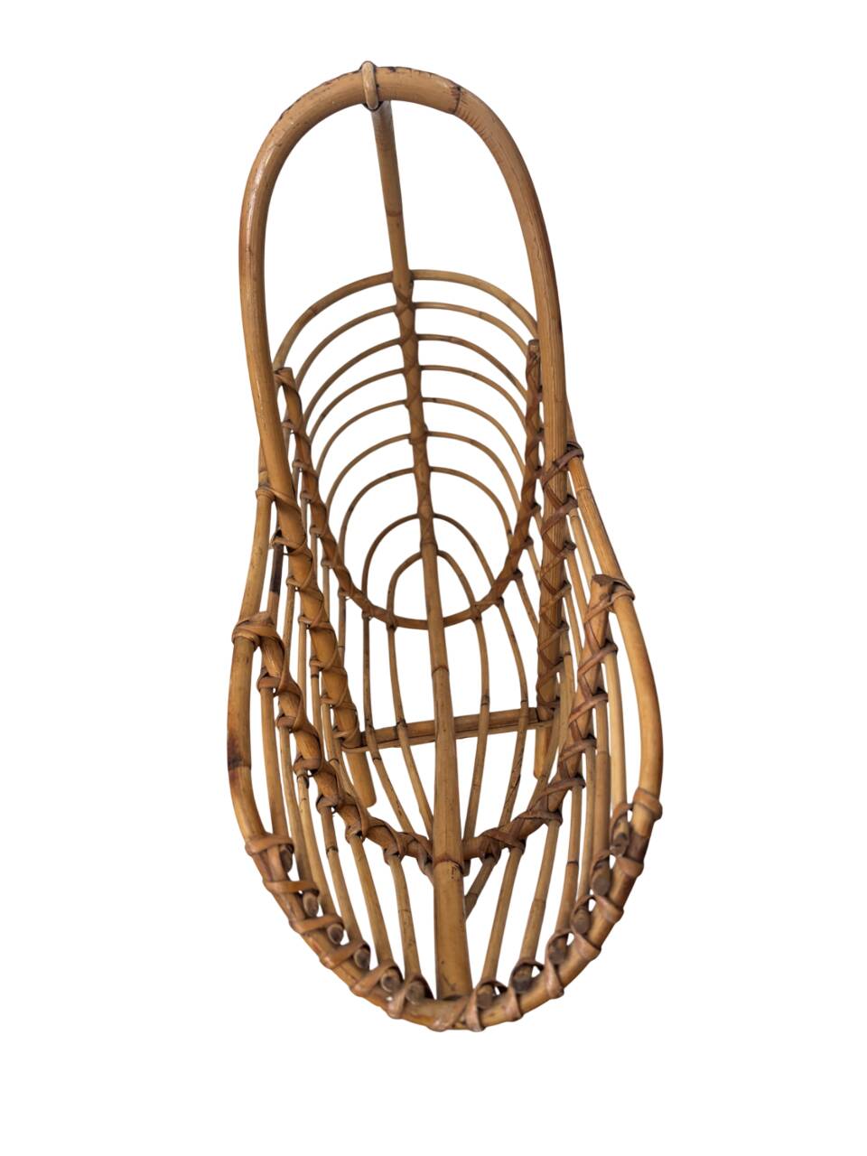 Rattan magazine rack by Franco Albini, 1960