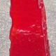 vintage brutalist red glass vase
