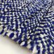 Moroccan Berber carpet Beni Ouarain ecru speckled blue majorelle 145x118cm