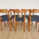 Set of 7 Vintage Calligaris Dining Chair: 1990s Italian Wooden Artek Style