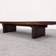 Brutalist coffee table in solid teak