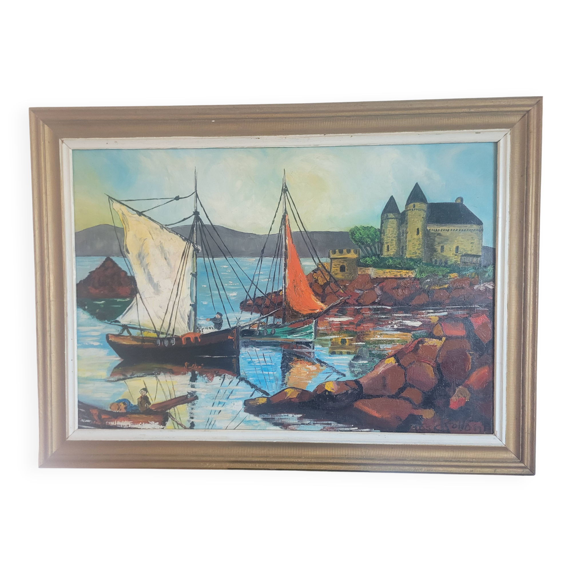 Old marine painting 1965