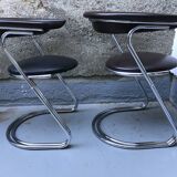 Set of 4 vintage cantilever chairs