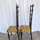 Vintage Paolo Buffa Chiavari Chairs: Mid-Century Modern Ladder Back Dining