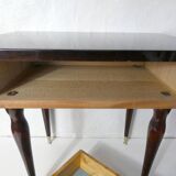 bedside table in lacquered wood and brass