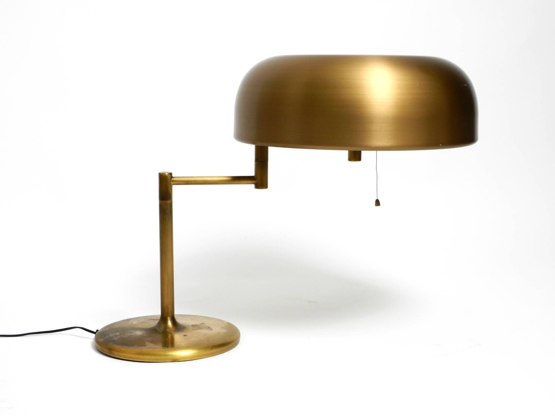 Extraordinary heavy 1960s XXL brass table lamp by Staff with a swivel joint