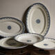 Lot de 5 plats en terre de fer