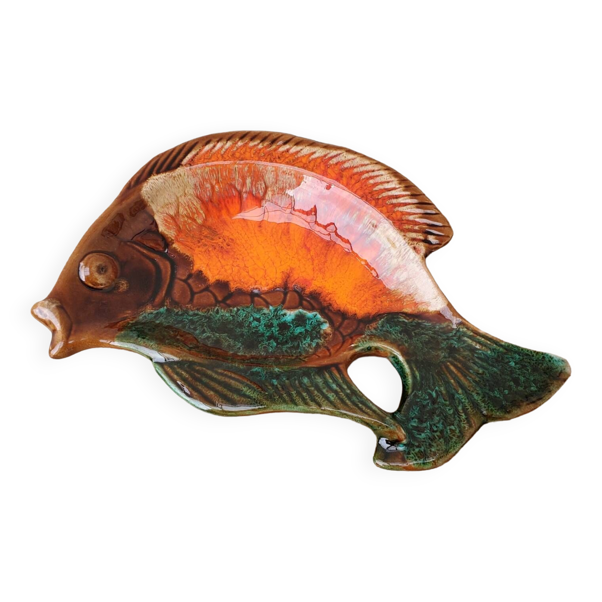 Vintage ceramic fish pocket
