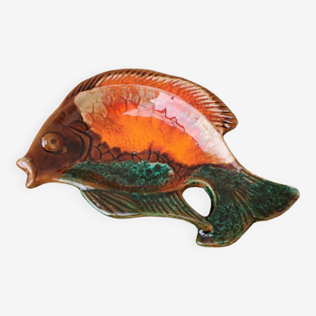 Vide-poche poisson en céramique vintage