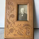 Antique hand carved  frame solid wood  19.5 cm x 13.5 cm