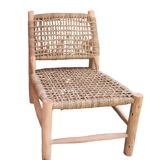 Rope and eucalyptus wood armchair