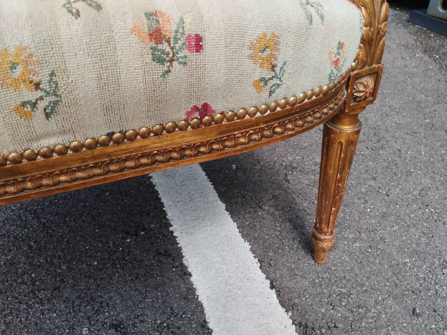 Pair of old Louis XVI style armchairs