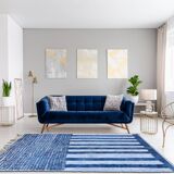 Modern Moroccan carpet blue