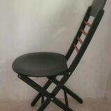 Folding chair 80s red and black