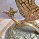 Large vintage lamp in moulded brass – Phoenix – onyx base – 1960s/70s