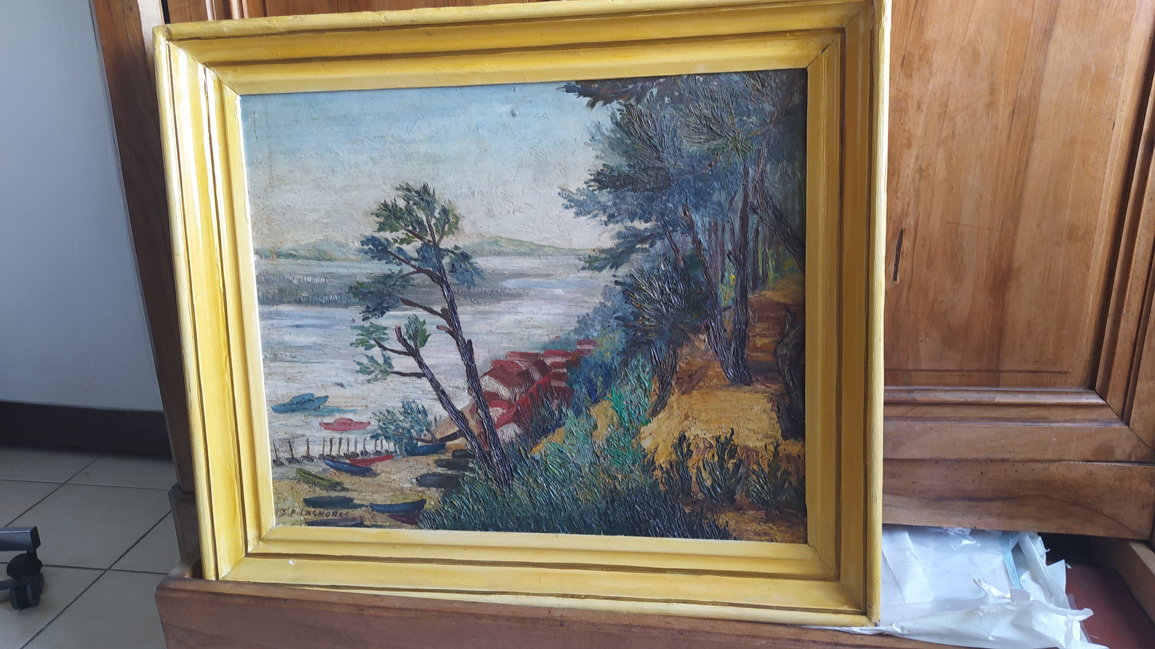 Tableau de Suzanne Pucheu Lashores le caon Cap Ferret 1930