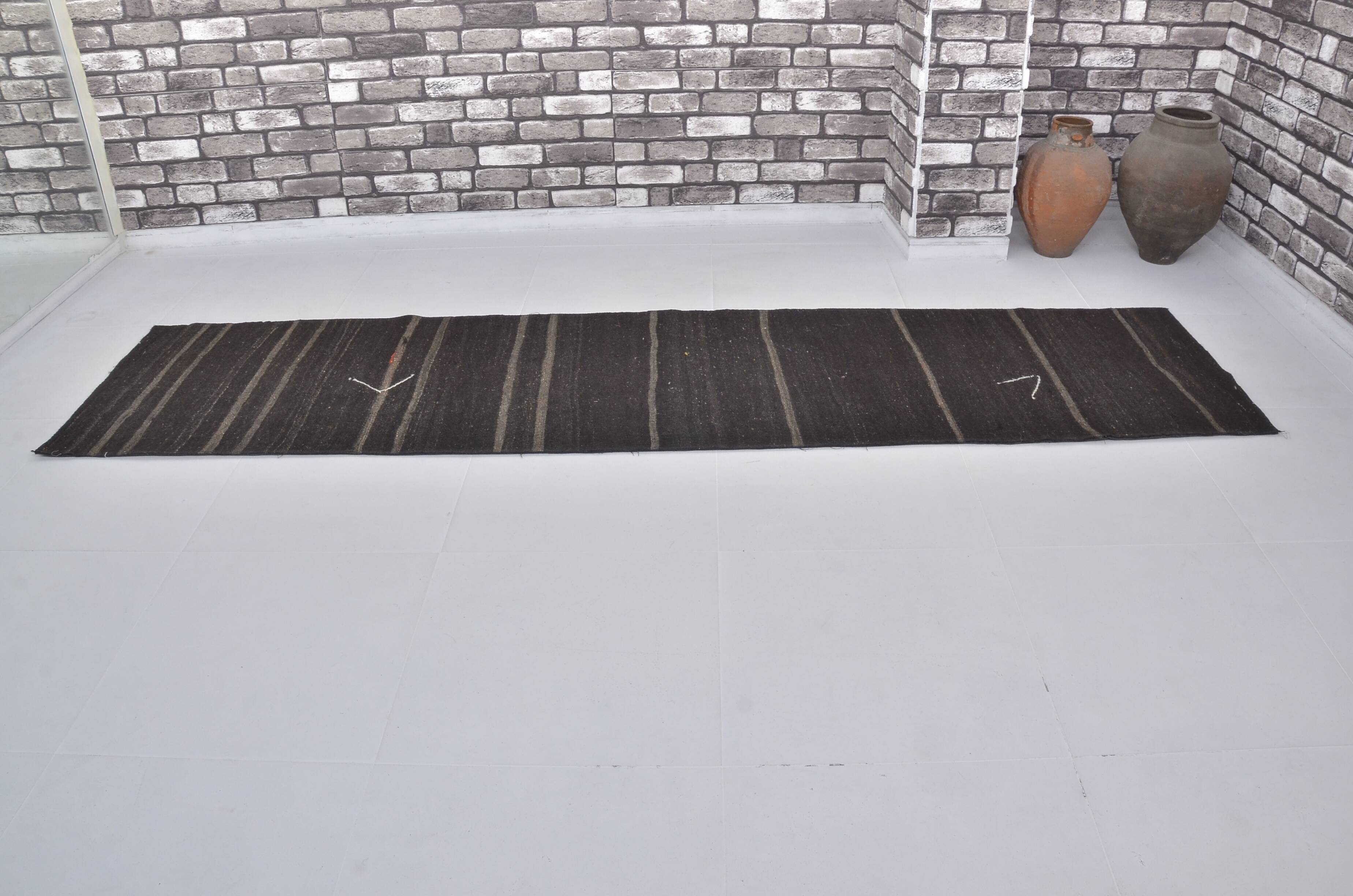 Oushak Black Vintage Kilim Rug Sku3823