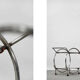 Vintage art déco chrome and glass round bar cart, 1930s