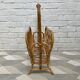 Vintage retro wicker magazine rack