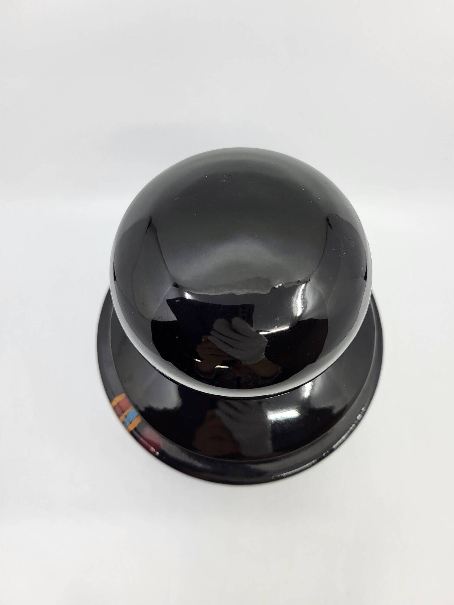 Covered pot or Bonbonnière, Verzolini in black ceramic, Italy 1960.