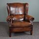 Brown sheepskin armchair
