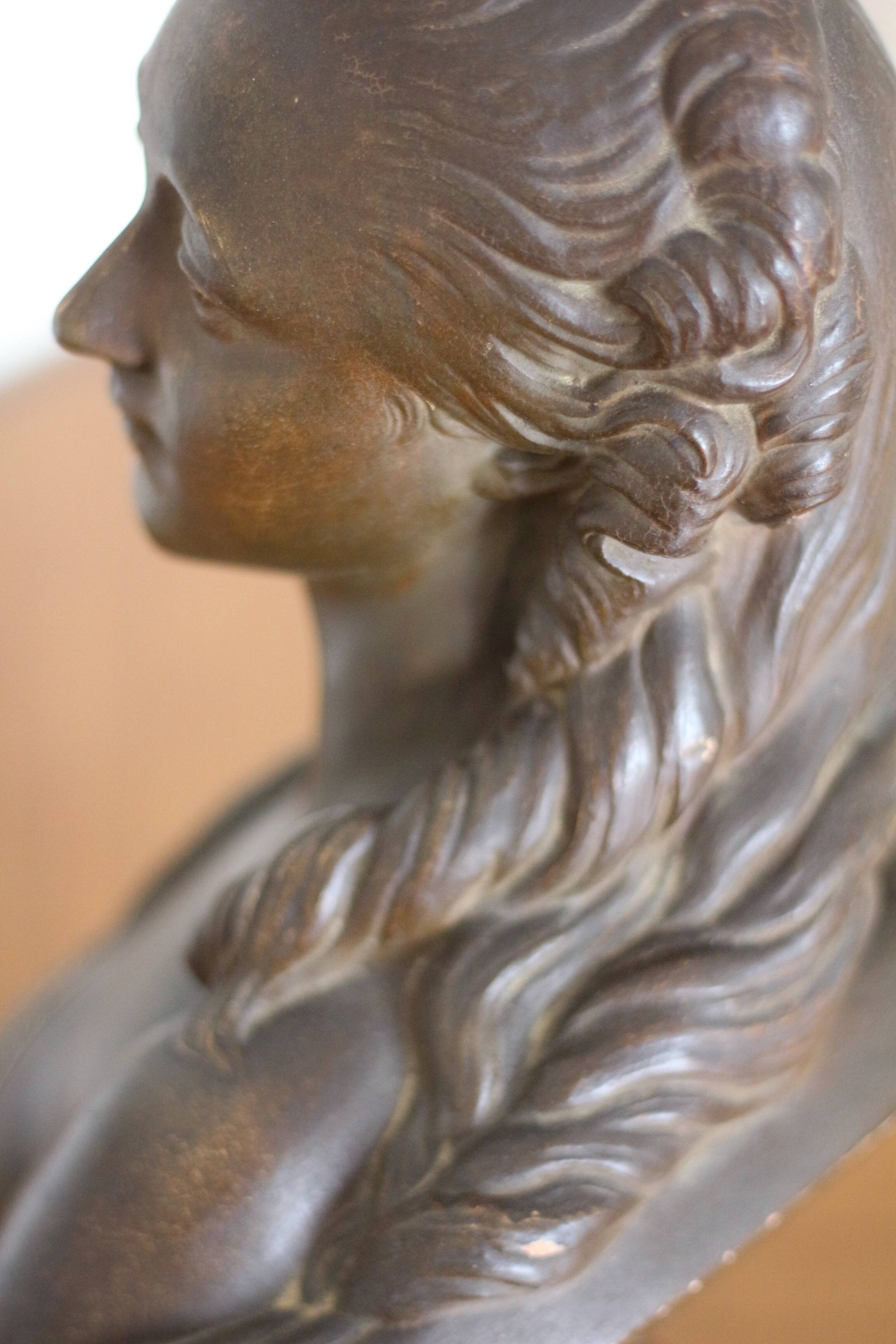 Plaster bust of Madame Du Barry after Pajour, 19th century.