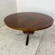 Table basse art déco moderniste en palissandre et acier chromé, années 1930