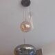 Suspension LED with 6 blown glass globes