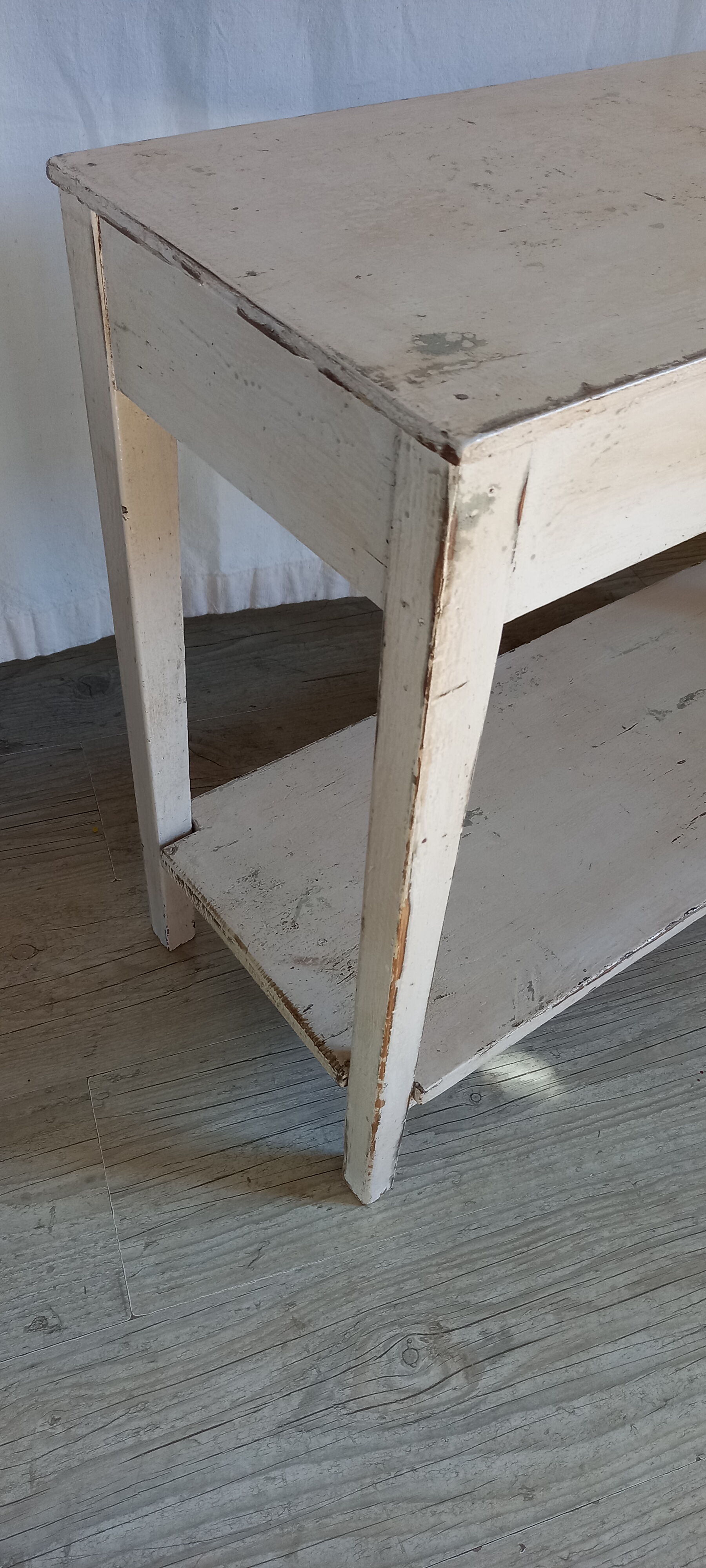 Patinated fir console