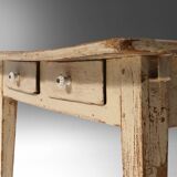 French farm table with tapered legs late 1800