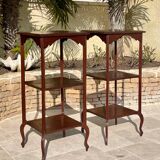Pair of Louis XV Style Mahogany Side Tables