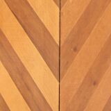 Imposing lamp base in wood marquetry, 1970s